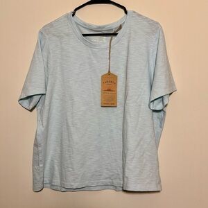 NWT Faherty Sunwashed Essential Tee in Sky Blue, Size XL